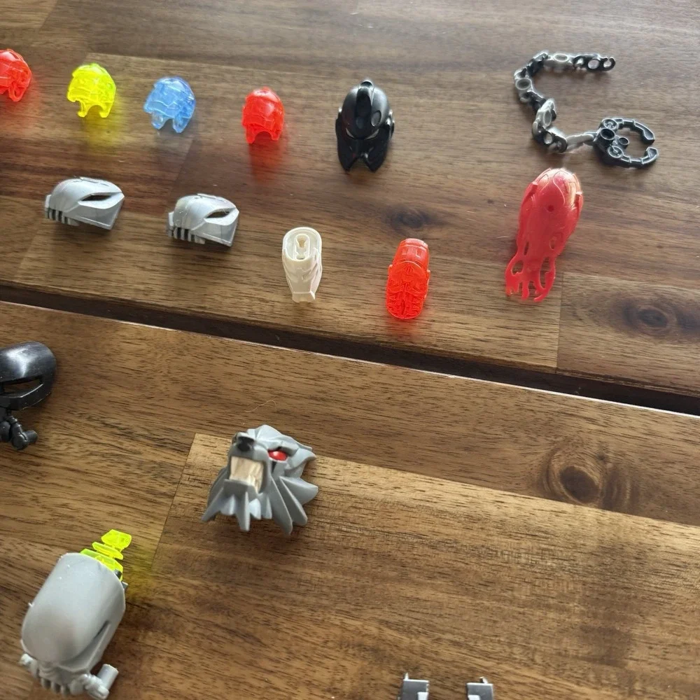 LEGO BIONICLE Hero Factory Bulk Lot of Masks Brains Parts Pieces SEE PICTURES!